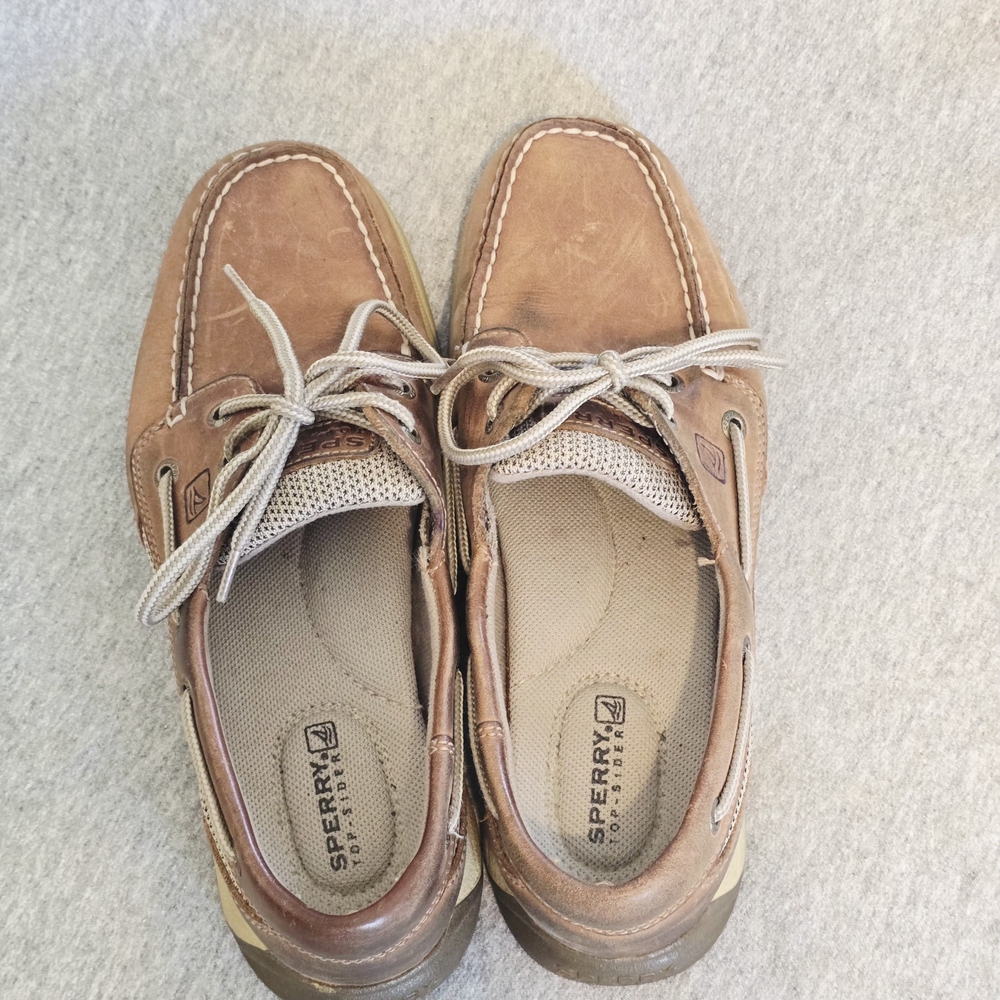 Sperry Brown Leather Boat Shoes Size 6.5 Women Slipon - Picture 4 of 7